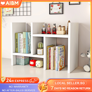 AIBM Adjustable Desktop Shelf Organizer Office Table Rack Multipurpose Bookshelf Wood Desktop Storage Rack桌面收纳书架
