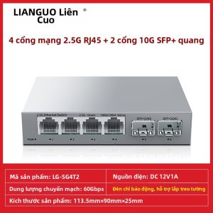LIANGUO | Switch Ethernet Chuyển Hướng Không Quản Lý Phù Hợp Với Nhà và Giám Sát