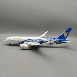 Display 1/130 Scale 47CM Airplane B787 Aircraft Oman Air Airline W Light and Wheel Diecast Resin Plane Model Toy Collection Fans