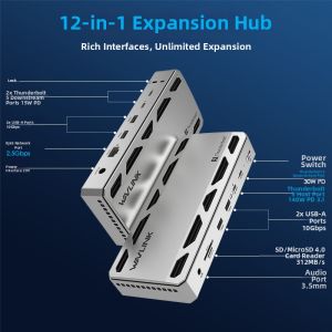  WAVLINK |Intel Certified Thunderbolt 5 Dock 8K Triple Screen Support PD Fast Charging 2.5G Ethernet