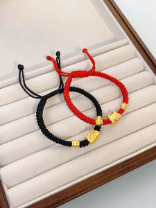Yilong Steamed Dumplings Zodiac Dragon Birth Year Couple Bracelet Red Rope Hand-Woven Bracelet Good Luck Safe Trendy Bracelet