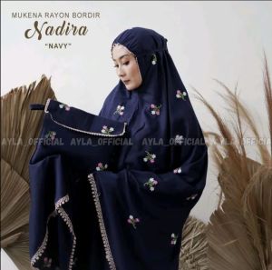 MUKENA DEWASA KATUN RAYON BORDIR NADIRA JUMBO TERLARIS VIRAL MEWAH MUKENA TERBARU