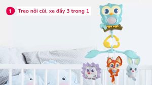 Đồ chơi treo nôi 3 trong 1 hình cú mèo Winfun 720010-NL