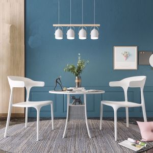 APTO Nordic Plastic Chair Stackable Thickened Dining Chair For Home Cafe Restaurant Office