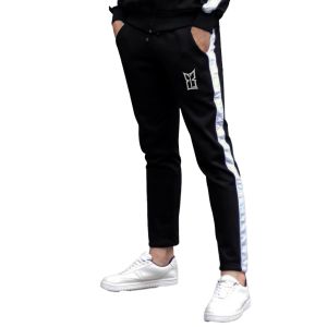 THE DISTRO | celana jogger pants sweatpants trackpants hypebeast streetwear hitam list putih zipper celana training joger | Training panjang list pria wanita running olahraga kasual dan sporty
