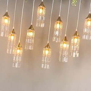10 Heads Wedding Props Road leads Light Crystal Chandelier Birthday Party Decoration