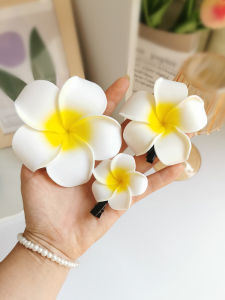 Sweet Egg Flower Hairpin Beach Travel Outing Bangs Clamp Retro Decorations Simulated Flower Hair Accessories Side Clip