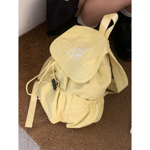 Trendy Nylon Canvas Backpack Womens 2025 New Style Fashion College Wind Double Shoulder Mountain Climbing Bag Large Capacity