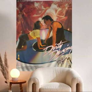 BILIBILI | Classic Movie Dirty Dancing Vintage Film DIY Wall Tapestry For Living Room Home Dorm Decor Wall Art Decor