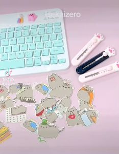 Stiker Kartun Pusheen Sticker WaterProof Premium isi 13 pcs