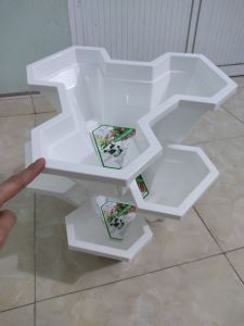 Chậu trồng hoa rau đa tầng tiết kiệm không gian  nhựa trắng cao cấp việt nhật