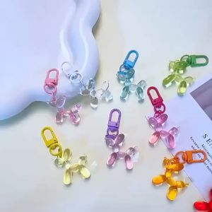 5pcs Balloon Dog Pendant Colorful Cartoon Dog Keychain Bag DIY Pendant