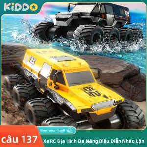 Xe Địa Hình Lội Nước Điều Khiển Từ Xa JJRC Q137 8 Bánh Xe Biểu Diễn Mạo Hiểm Điều Khiển Từ Xa 2.4G Xe Đua Leo Núi Chống Nước Quà Giáng Sinh Dành Cho Trẻ Từ 3-14 Tuổi