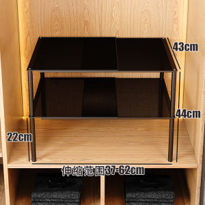 Kitchen Storage Rack Foldable Bedroom Cabinet Clothing Wardrobe Divider Multifunctional Carbon Steel Organizer Shelf