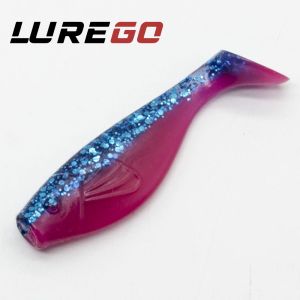 5PCS 6cm T-Tail Soft Bait Sinking Fish Shaped Worm Slow Sinking & Wobbling Action All Water Layer Search Lure for Bass