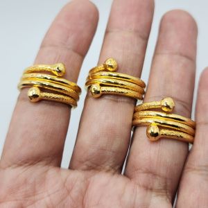 Cincin Lidi Sleser Tinju Motif Lapis Emas 24k