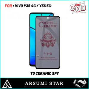 Promo Tempered Glass Ceramic Matte Anti Spy VIVO Y36 4G / Y36 5G Tg Anti Gores Ceramic Matte Anti Spy