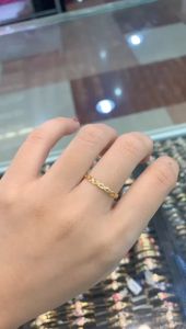 CINCIN EMAS WANITA KADAR 8 KARAT & KADAR 6 KARAT CINCIN RANTAI WANITA MEWAH MODEL BARU CK 281