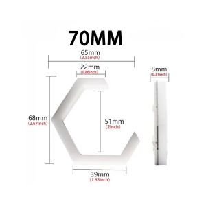 2PCS LED Angel Eyes RGB APP Bluetooth Hexagon Halo Rings For Car Scooter Motorcycle With Turn Signal Yellow 70MM 80MM 85MM 90MM