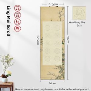 Wax Dyed Scroll Blank Façade Calligraphy Paper for Five And Seven Character Couplets Brush Script Art Works Ready to Frame