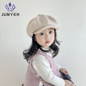 Pure Color Woolen Hat Children Autumn Winter Beret Hats Versatile Girl Baby Fashion Cute Caps For Kids 2-6 Years