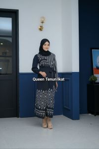 Baju Couple Tenun Dres Marline Tenun Baju Kondangan