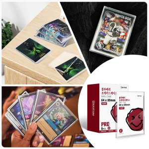 8pcs BERYFAM Shell Case Recessed Snap Case Mini Snap Trading Card Holder 75PT Clear Hard UV Protector kpop Blueberry Series