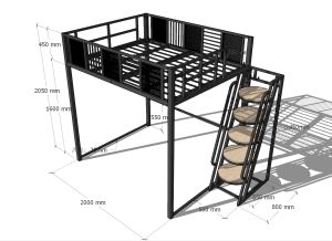 Loft bed customize singapore queen size loft bed
