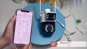 กล้องวงจรปิด YOOSEE กล้องเลนส์คู่ Fnkvision ดูบน 2 หน้าจอพร้อมกัน เอชดี 1080P การมองเห็นตอนกลางคืนสี กล้องวงจรปิด360 wifi