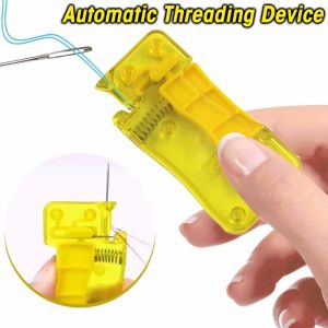 Automatic Needle Threader Self-Threading Sewing Needles Quick Threading Needle Stitching Pins DIY Punch Needle Threader Accessories