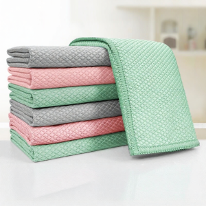 Large Fish Scale Cloth Glass Cleaning Scrubbing Cloth