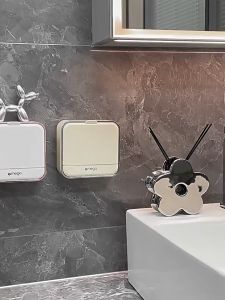 Light Luxury Wall-mounted Soap Dish Punch-free Double Drainage Bathroom Storage Soap Box Shelf