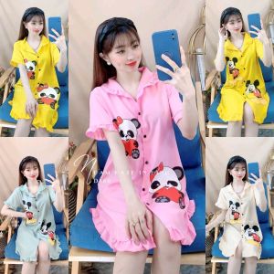 Đầm ngủ mặc nhà sơ mi cho nữ