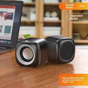 Desktop Computer Speakers Wired Miniature Low-Profile Soundbox for Notebook And PC Small Home Use Gaming Audio Cannon