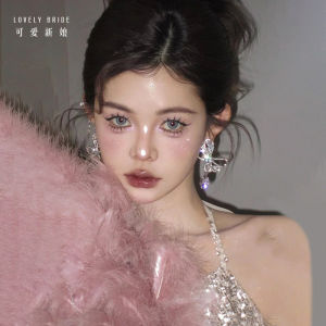 Elegant Butterfly Ear Studs Bridal Jewelry Zirconia Stones Wedding Dress Evening Gown New 2025 Fashion Female Accessories