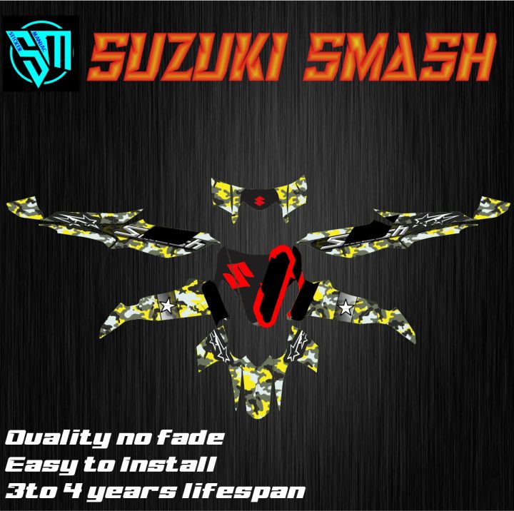 Suzuki Smash decals sticker, Laminated | Lazada PH