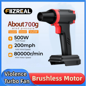 Fiizreal F-40 Brushless Turbo Fan 500W High Power Handheld Air Blower Battery Not Included Car PC Dust Removal Tool