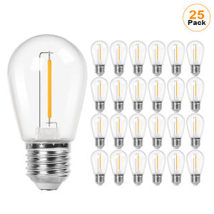 S14 1W LED String Light Bulbs Equal to 11W E27 Base Vintage Edison Plastic Waterproof Outdoor Replace Bulb Party Wedding Decor