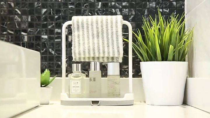 Kitchen Sink Storage Box Sponge Storage Rack Towel Rack Rag Towel