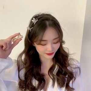 Jepit Rambut Korea Pita Kupu-Kupu Mutiara Pearl Mini Hair Clip Elegan AksesorisPerempuan AK289