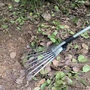 Cào cỏ gấp cào lá chổi thép Cây Cào Cỏ Chổi Thép Cào Lá Làm Vườn Gấp Gọn Có 15 Răng Đa Năng