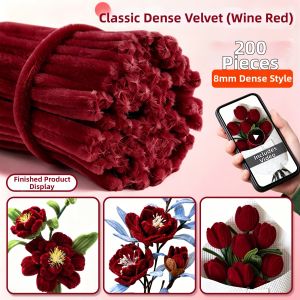 MINGZHUO | Red Densely-packed Chenille Stems DIY Craft Kit