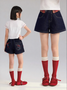 iplant | Plaid Washed Denim Shorts