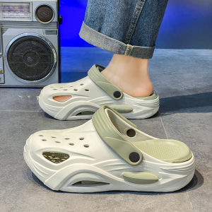 Mens Summer Outdoor Wear Anti-Slip Thick Bottomed Clog Slippers Driving Beach Sandals Breathable Sporty Casual Slip-On Shoes