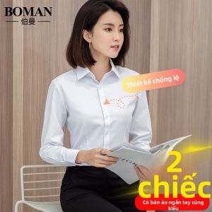 Boman | Autumn Long Sleeve White Womens Business Shirt