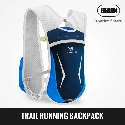 WRELS Hydration Vest Running Marathon Thin Waterproof Breathable 5l #B882