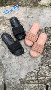 Sandal Wanita Selop Jelly Import Nyaman Fashion Kekinian Glitter Jelly Motif Kepang