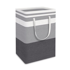 1pc Grey Large Capacity Waterproof Cotton Linen Dirty Clothes Basket Simplified Clothes Sundrie Storage Box Foldable Storage Bag