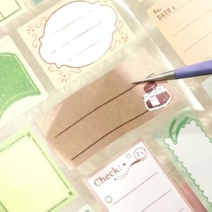 Nhãn Dán Trang Trí Ba Lớp Dễ Thương - Đồ Dùng Văn Phòng Phẩm - Nhãn Dán Lịch Trình Đơn Giản Giấy Ghi Chú Để Ghi Chép Và Sắp Xếp