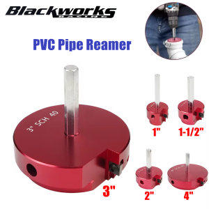 PPR200 PVC Pipe Reamer Fitting Saver 1-1/2 & 2 Inch Head For ABS Drain Pipe with 3/8-Inch Hex Shaft & Schedule 40 PVC Pipe CPV